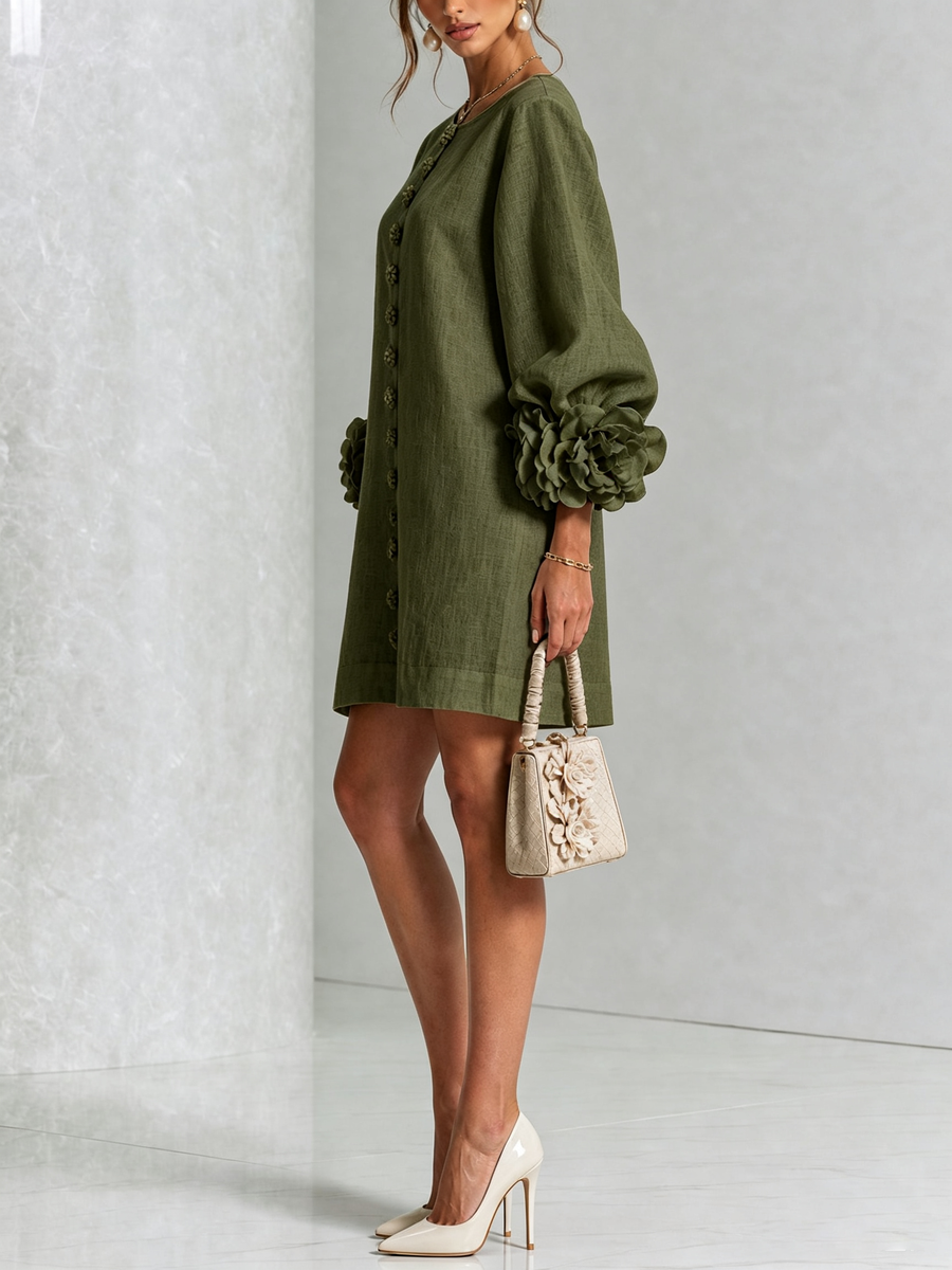 Anouk | Floral-Trim Mini Dress