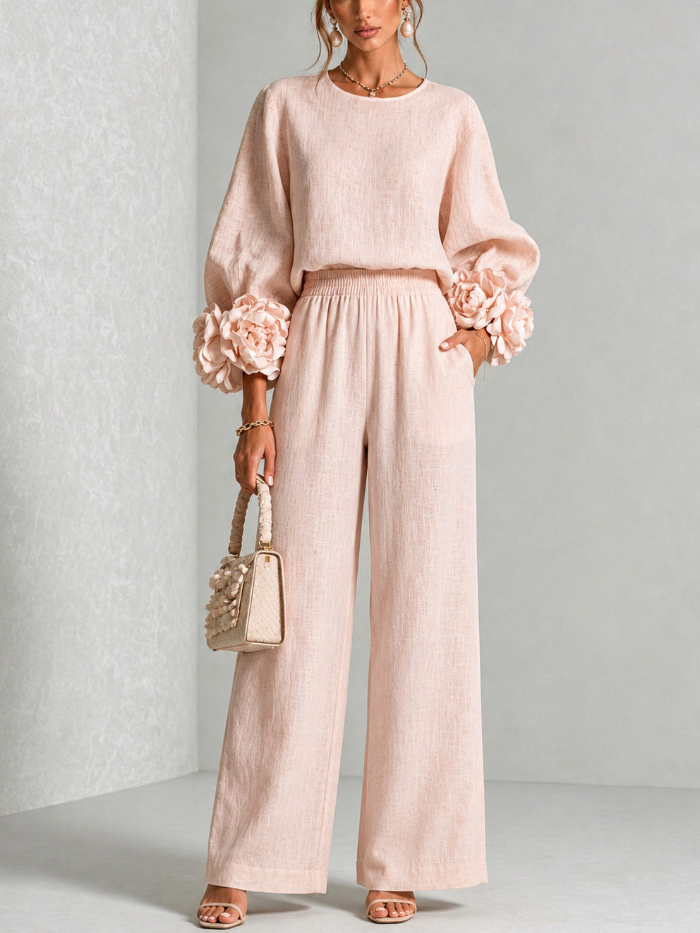 Amelia | Floral Cuff Two-Piece Set
