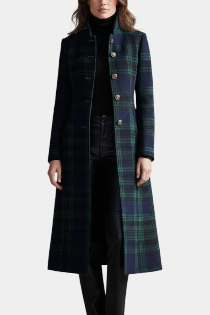 Susannah | Elegant Plaid Midi Coat