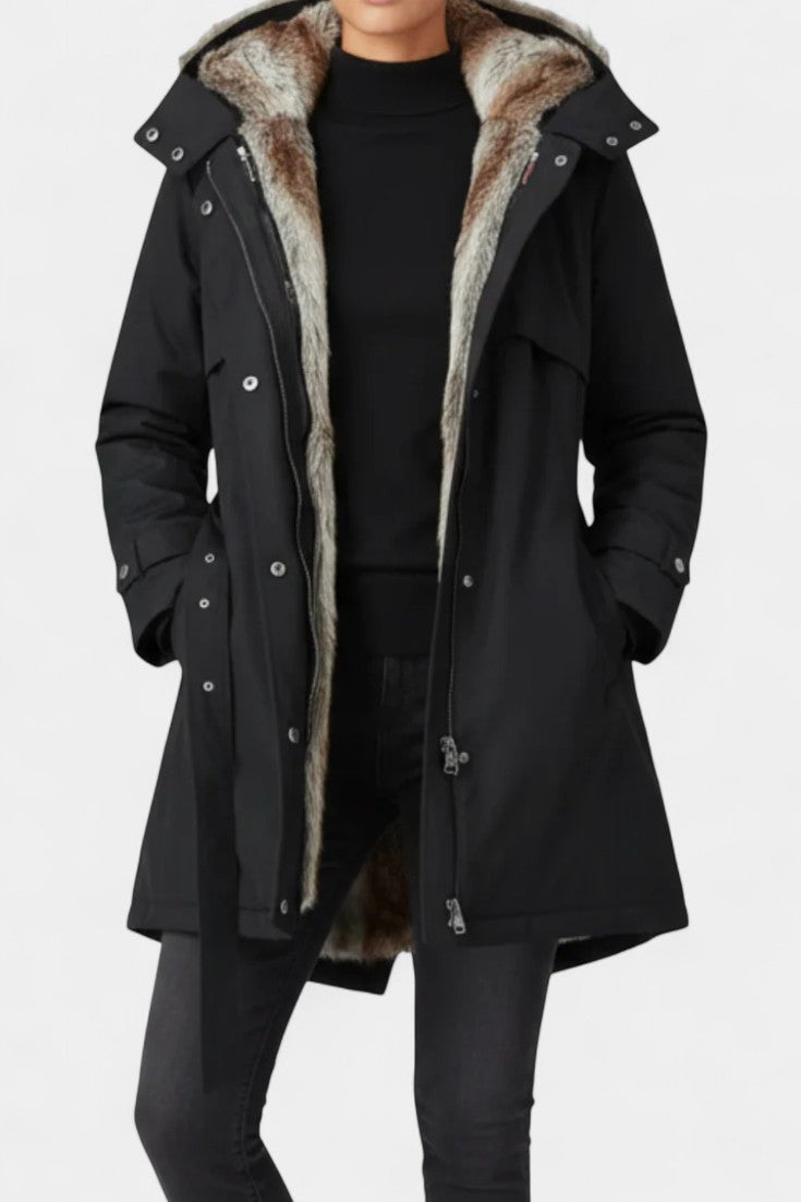 Sigrid | Hooded Belted Long Parka