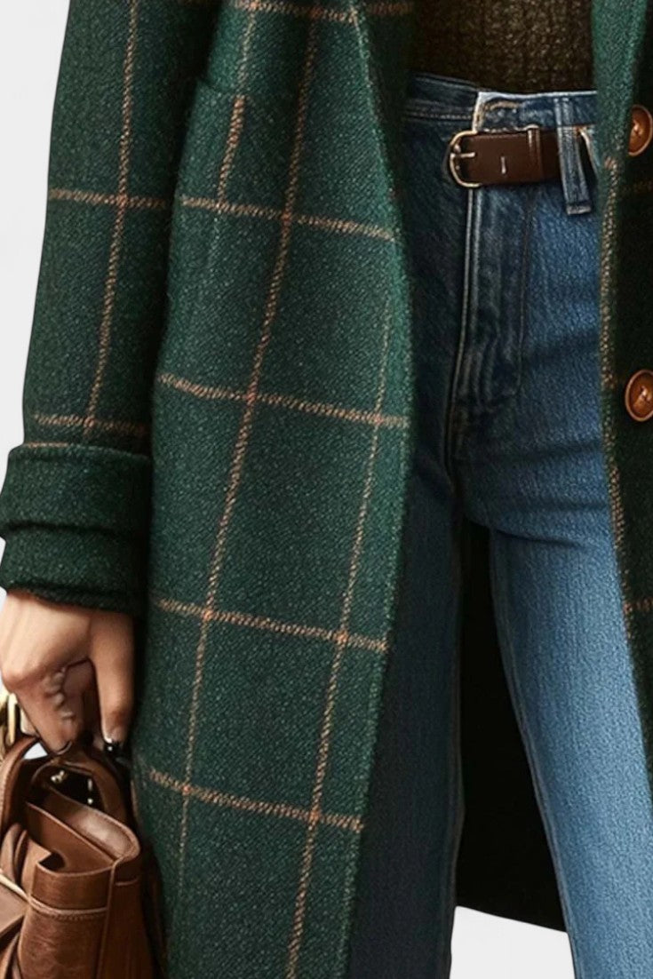 Rebecca | Classic Tailored Check Coat