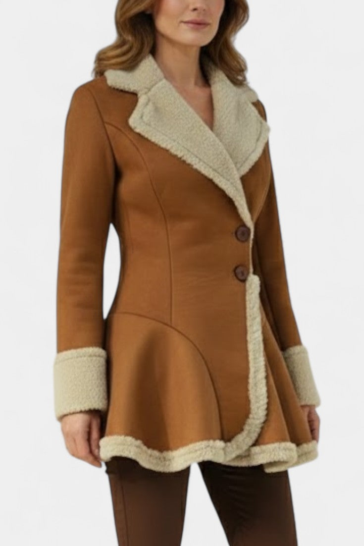 Roselyn | Soft-Trimmed Flared Coat