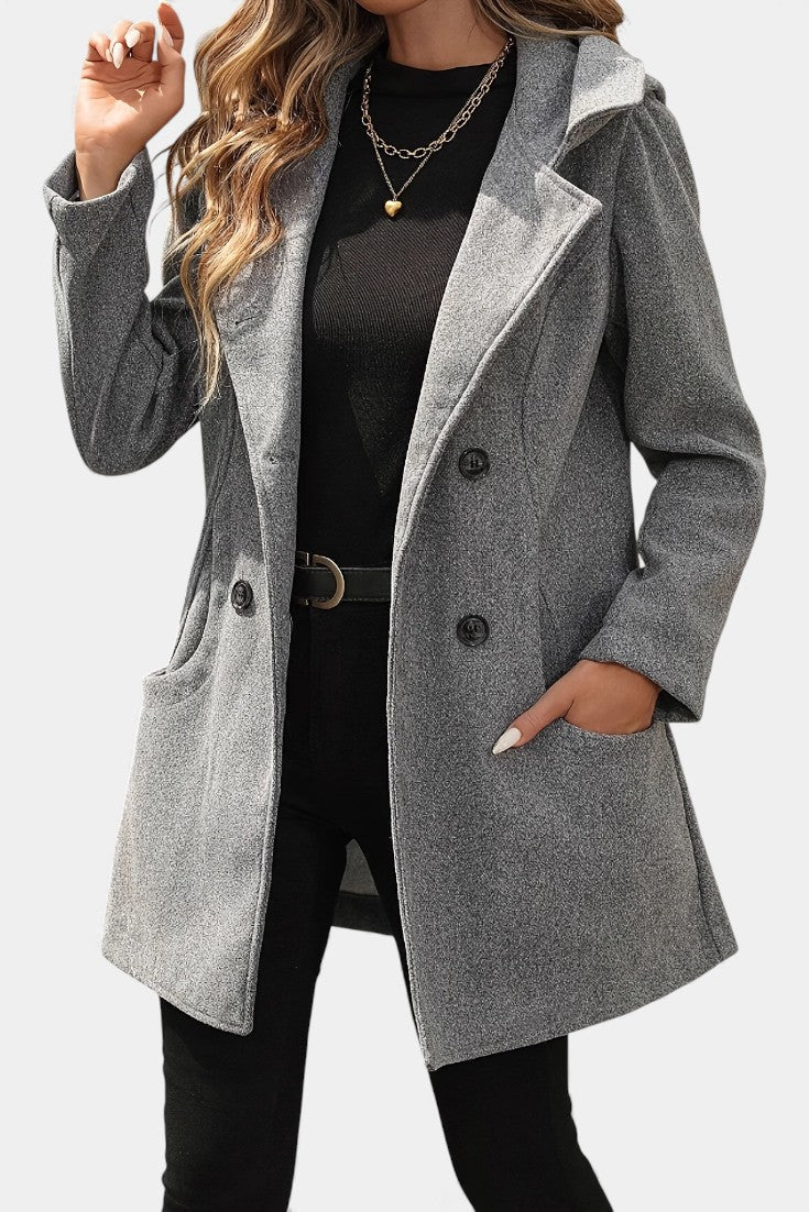 Winona | Tailored Double-Breasted Hooded Coat