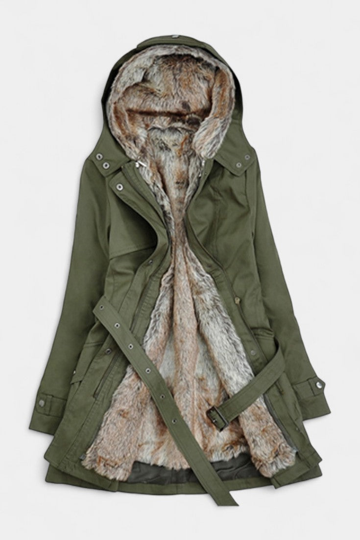Sigrid | Hooded Belted Long Parka