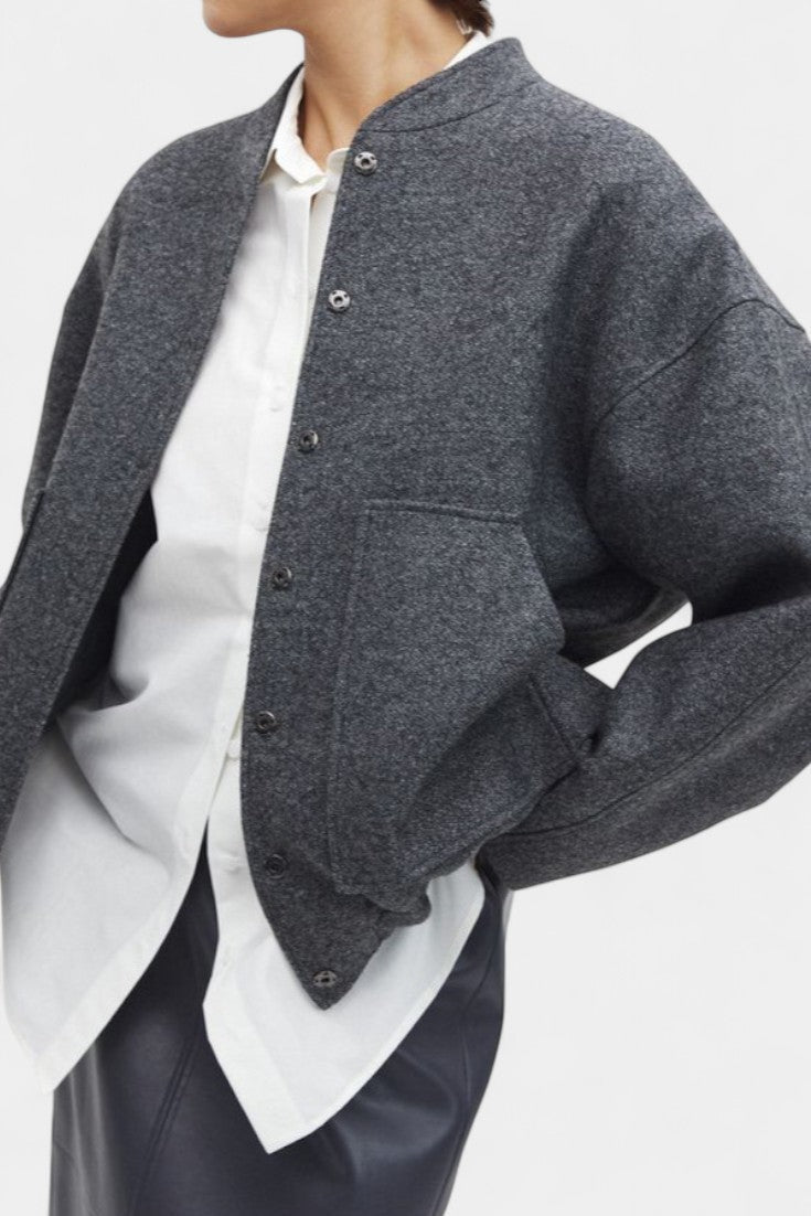 Rosina | Cosy Textured Bomber Jacket