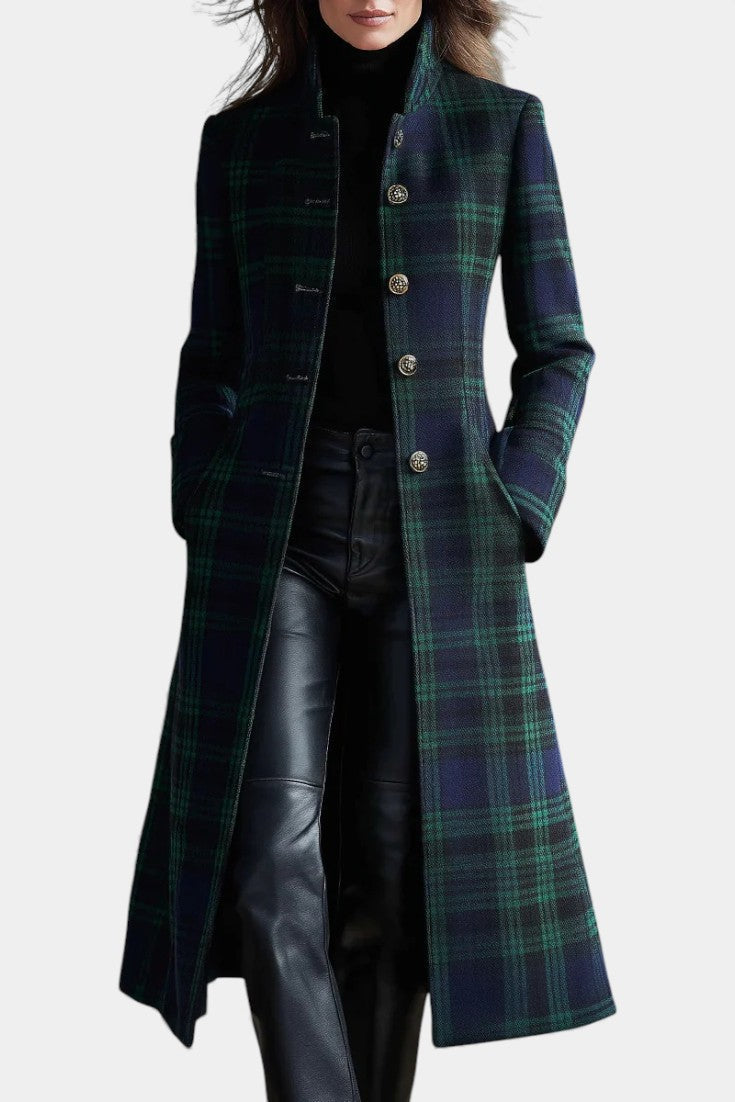 Susannah | Elegant Plaid Midi Coat