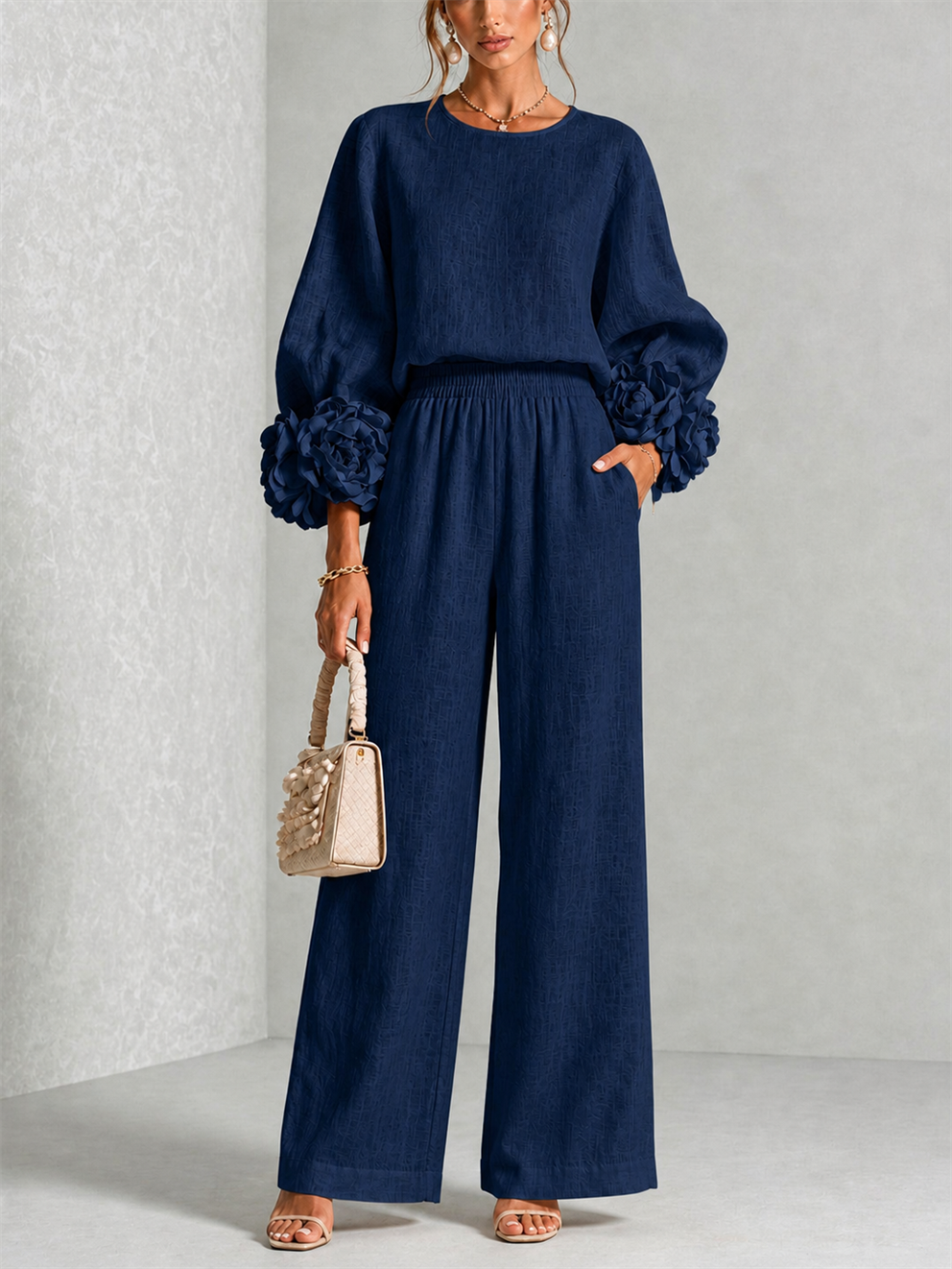 Amelia | Floral Cuff Two-Piece Set